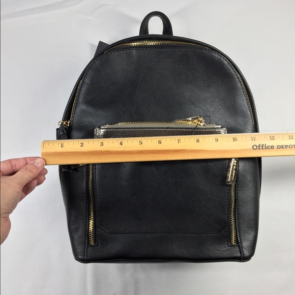 Big Buddha Bags Big Buddha Black Backpack Purse Metallic Pouch